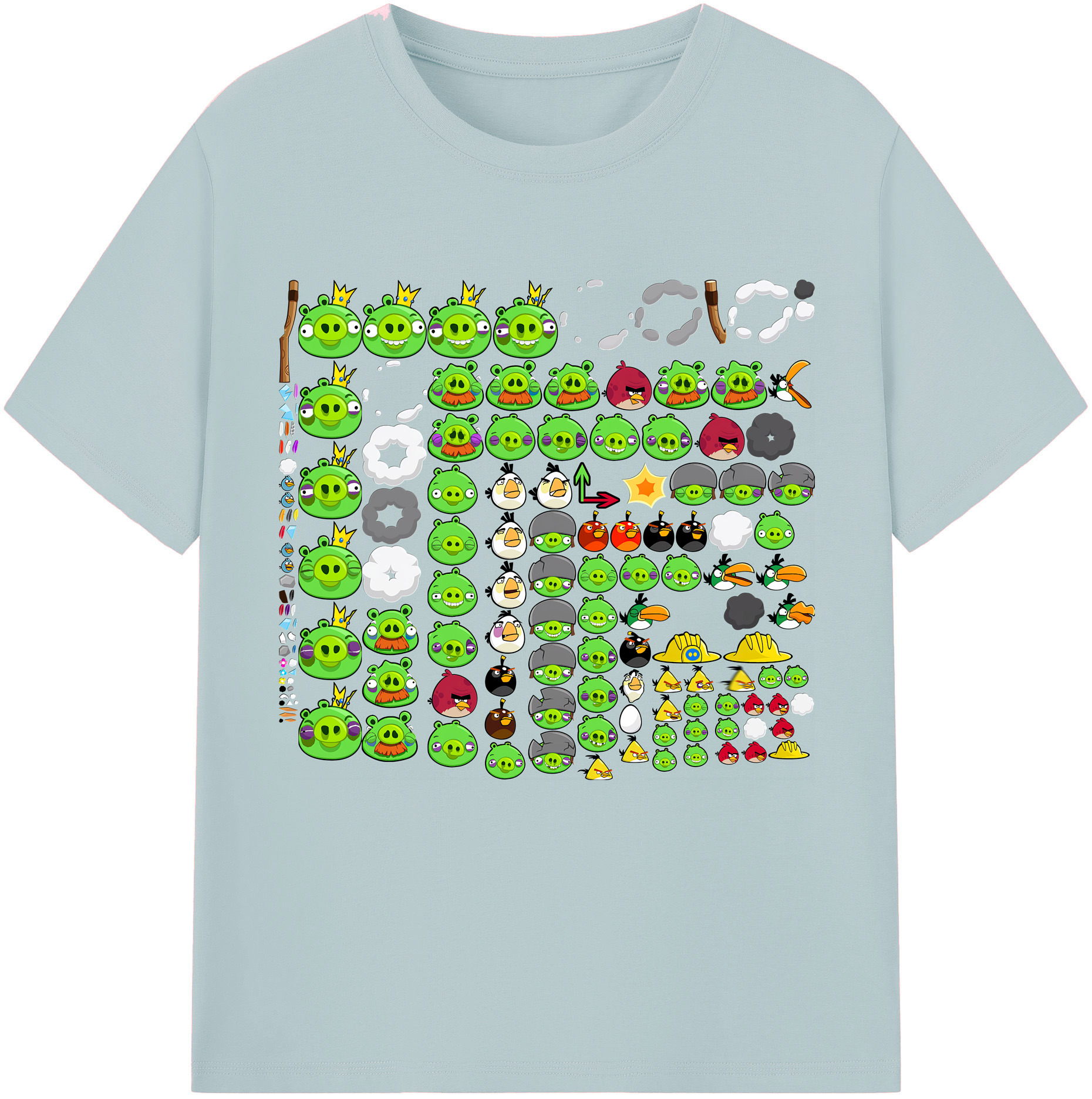 （画像用） Angry Birds アングリーバード 綿100％半袖Tシャツ（フロントプリント）